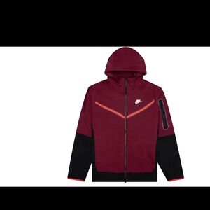 Nike Men's Burgundy and Black Performance Jacket